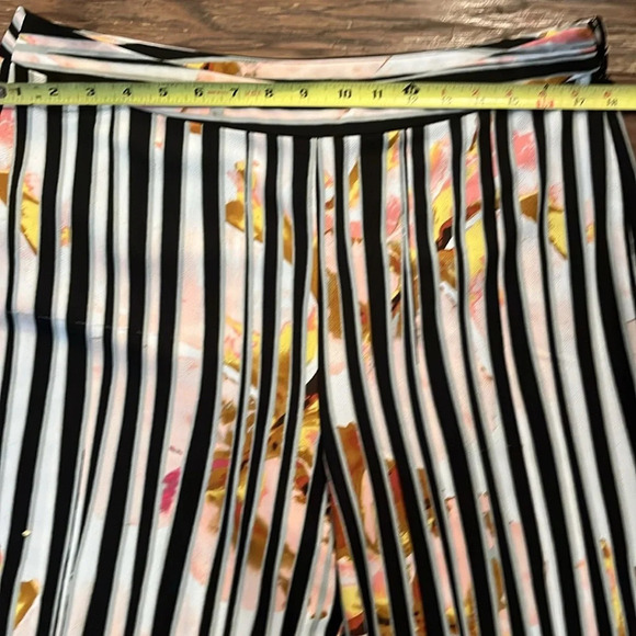 Bison Bisou Striped Wide Leg Pants Size L - Picture 8 of 11